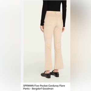 SPRWMN , 5 pockets corduroy flare , oat color , size (S)